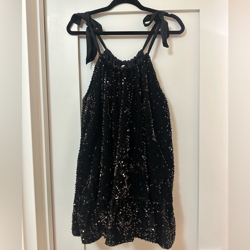 Free People sequin and velvet dress